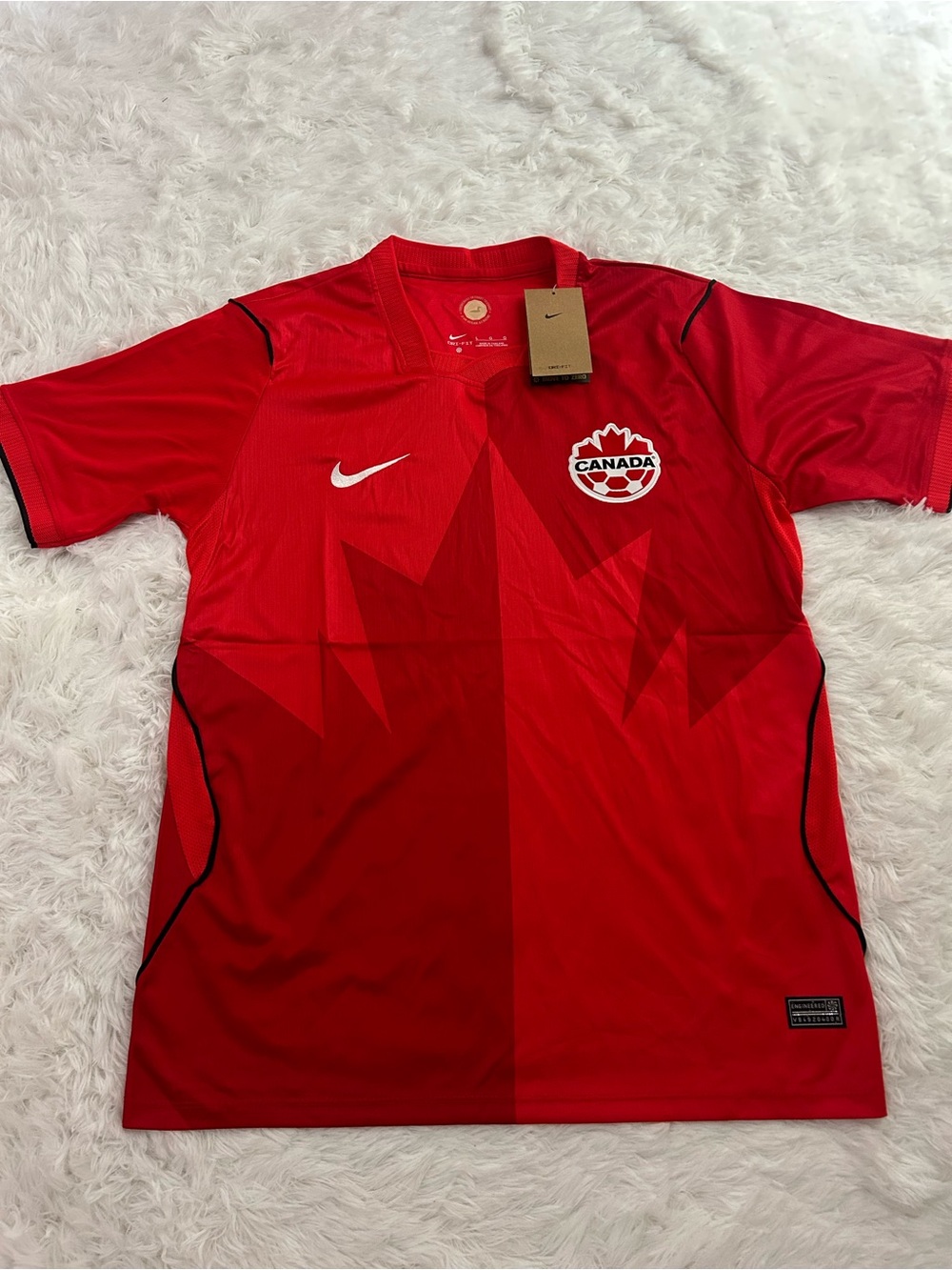 Nike Red Canada Men's Soccer Jersey with Maple Crest